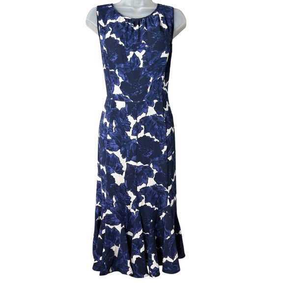 Ralph Lauren Sheath Dress Women’s Size 8 Wedding Guest Cocktail Party Ruffle Hem - Picture 1 of 8